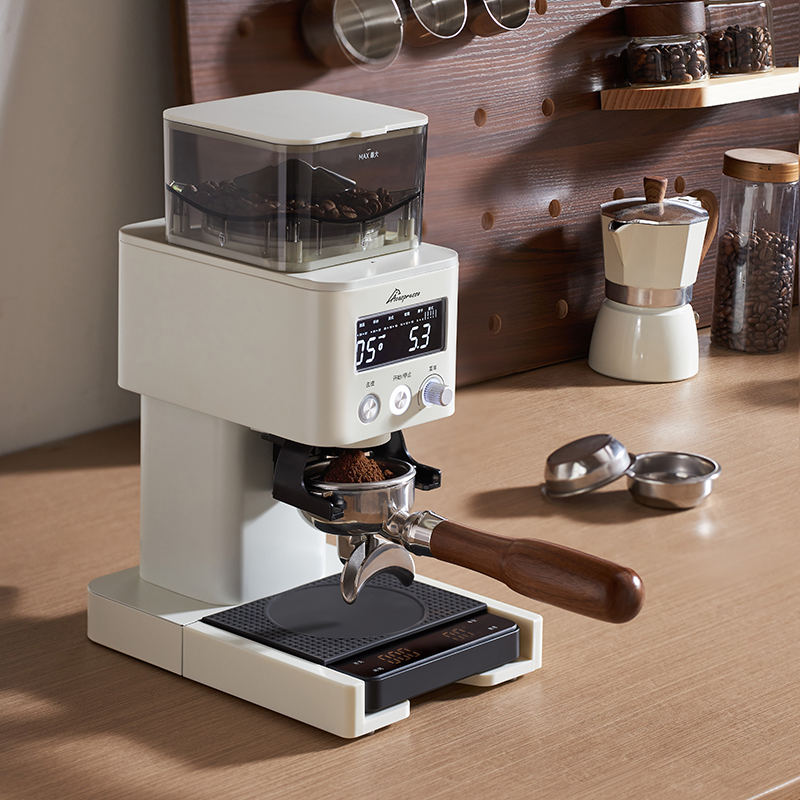 Coffee Bean Scale - Molinillo de café eléctrico, rebaba ajustable,