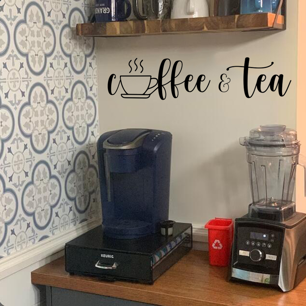Switching Coffee To Tea - Pegatina de pared para ventana de