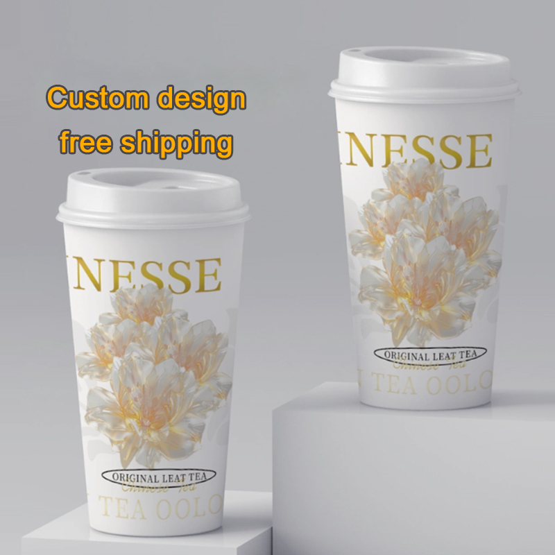 Coffee Tea House - Taza de papel desechable gruesa personalizada