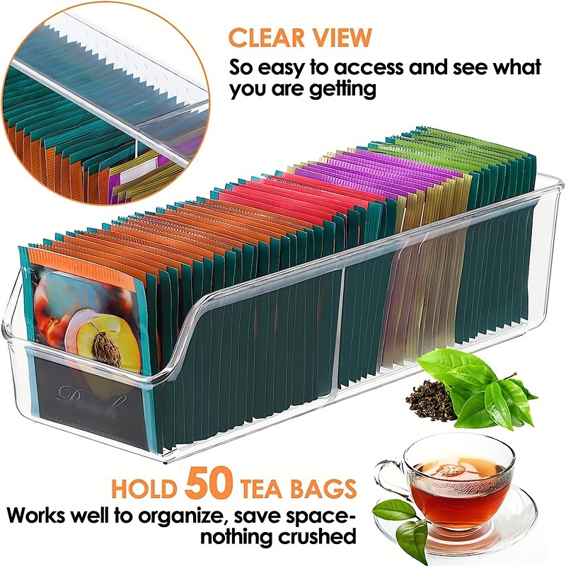 Caja organizadora transparente - Coffee Tea Bags reseña y precio