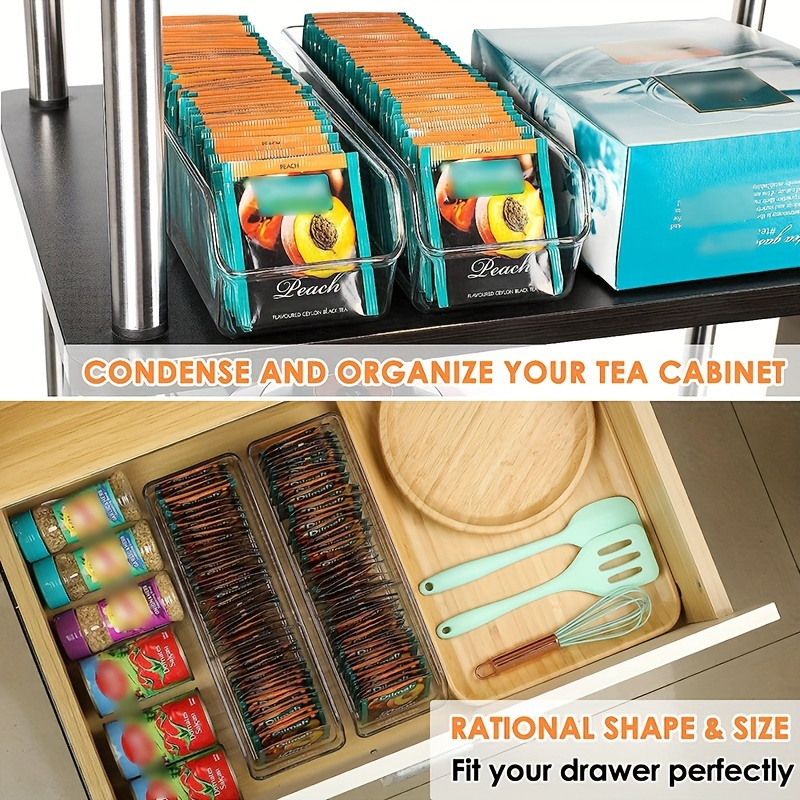 Caja organizadora transparente - Coffee Tea Bags reseña y precio
