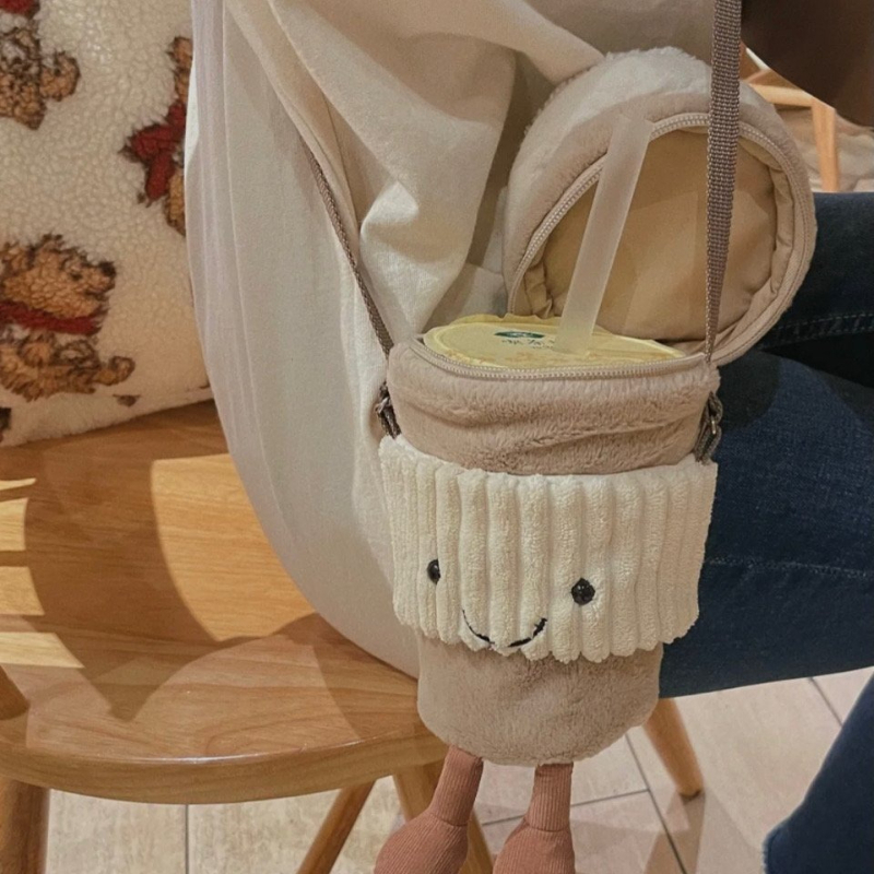 Bolso cruzado de felpa con dib - Coffee Tea Bags reseña y precio