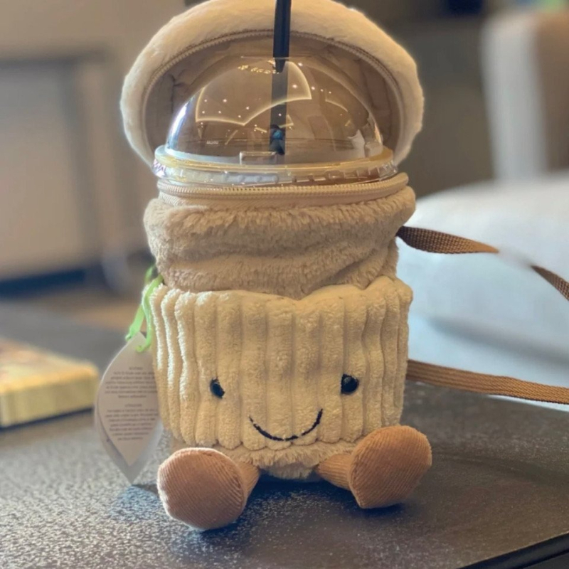 Bolso cruzado de felpa con dib - Coffee Tea Bags reseña y precio